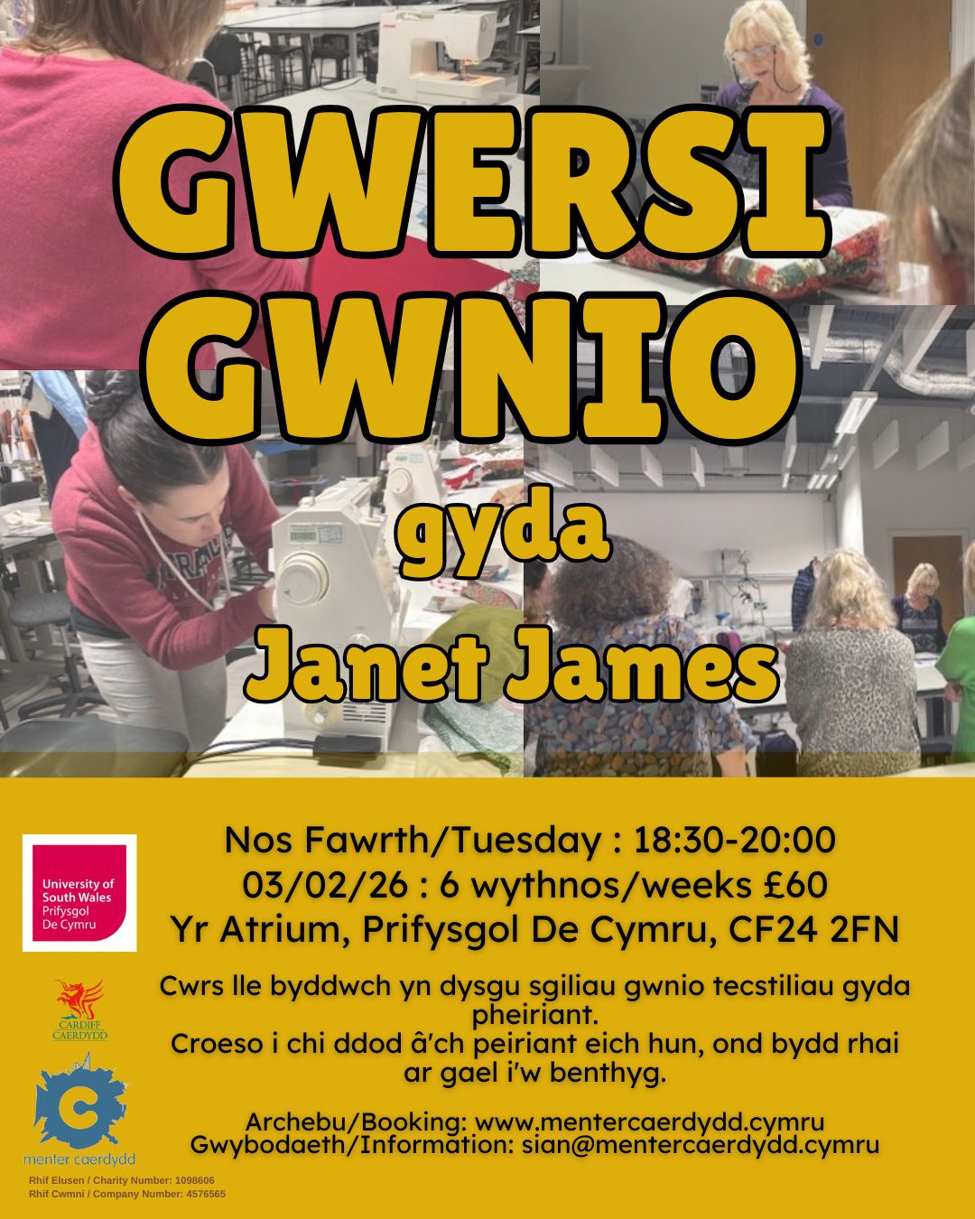 Gwersi Gwnio Gwanwyn 26